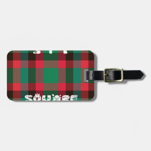 Scottish Royal Chequered Tartan Plaid with Text Luggage Tag