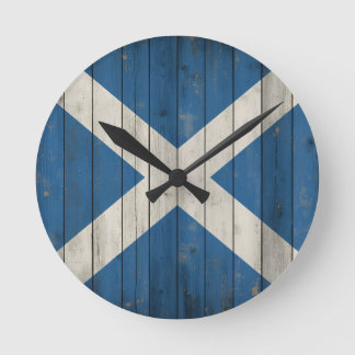 Scottish Saltire Blue Round Wall Clock | Scotland 
