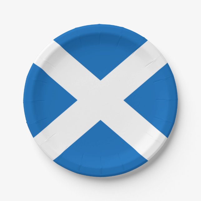 Scottish Saltire Party Paper Plate (Front)