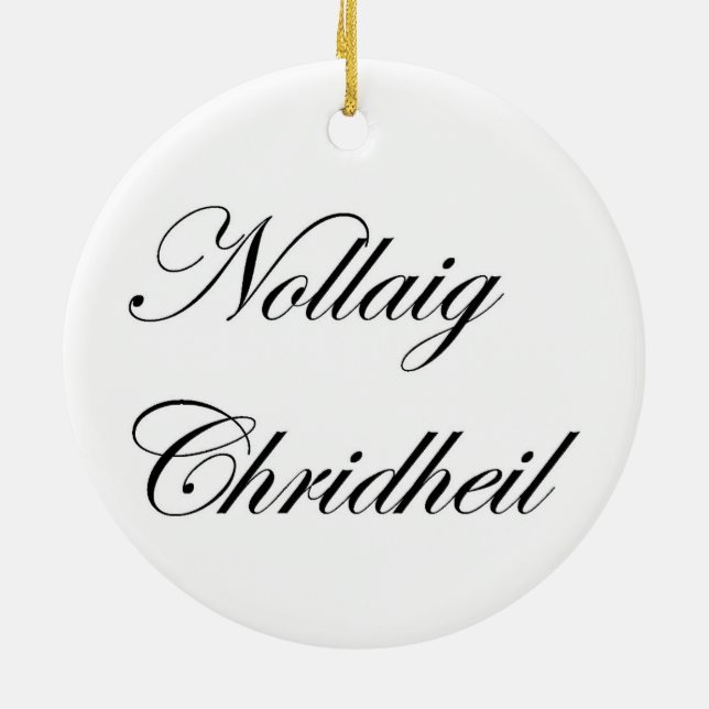 Scottish Santa, Scottish Christmas, Scotland Ceramic Ornament (Back)