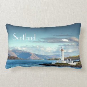 Scottish Scenic Lighthouse View Oban Port Lumbar Pillow