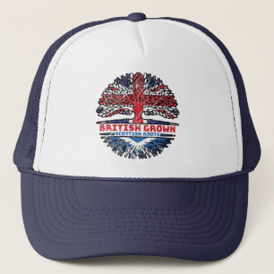 Scottish Scotland Uk United Kingdom British Tree Trucker Hat