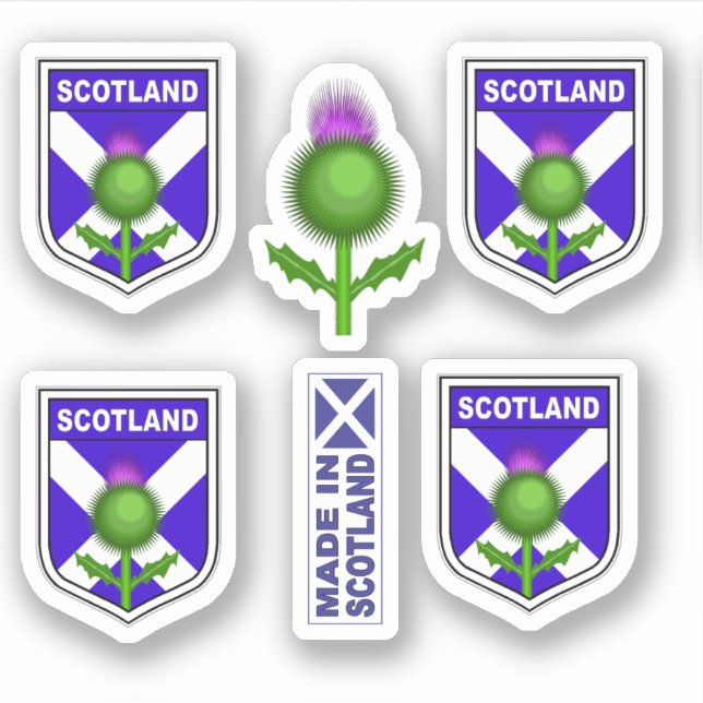 Scottish shield flag thistle made in Scotland (Front)