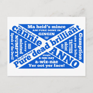 Scottish slang and phrases postcard