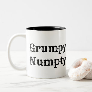 Scottish Slang, Grumpy Numpty Two-Tone Coffee Mug