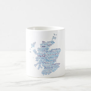 Scottish Slang Word Map Coffee Mug