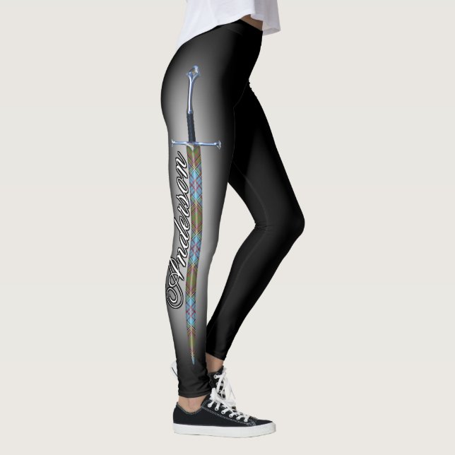 Scottish Steel Clan Anderson Tartan Sword Leggings (Right)