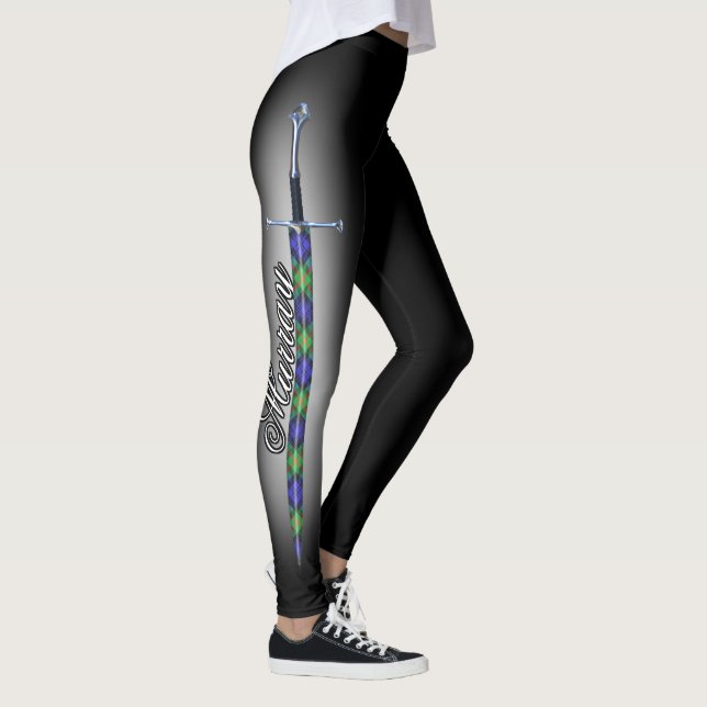 Scottish Steel Clan Murray Tartan Sword Leggings (Right)
