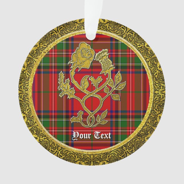 Scottish Style Rose and Thistle Ornament (Front)