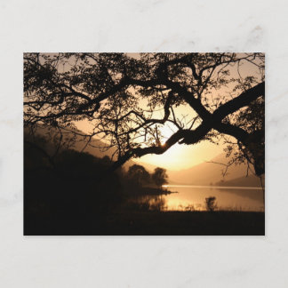 Scottish Sunset across a Loch Postcard