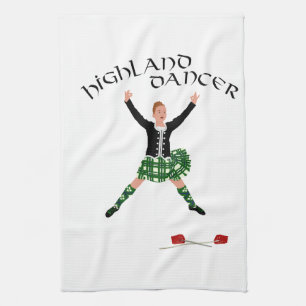 Scottish Sword Dancer - Ghillie Callum Kitchen Towel