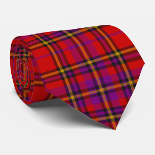 Scottish Tartan Check Cravate rouge violet
