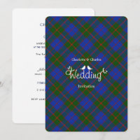 Scottish Tartan Clan Plaid Editable Wedding