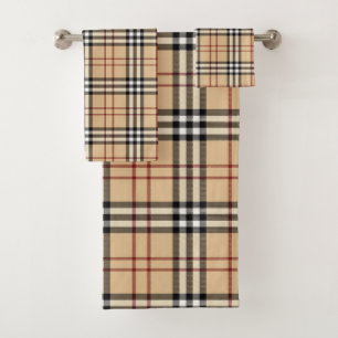 Scottish Tartan Pattern Bath Towel Set