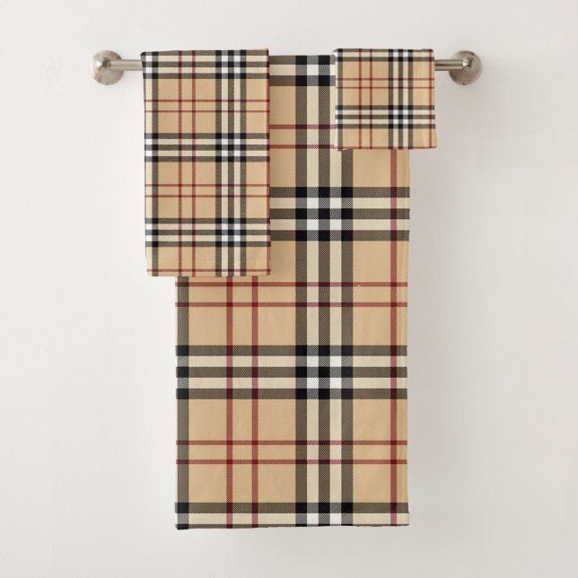 Scottish Tartan Pattern     Bath Towel Set (Insitu)