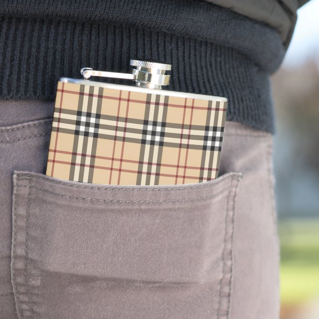 Scottish Tartan Pattern     Hip Flask (In Situ)