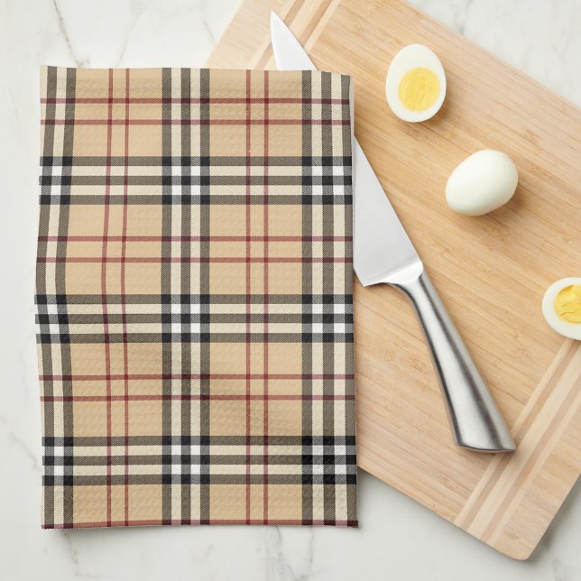 Scottish Tartan Pattern Kitchen Towel (Quarter Fold)