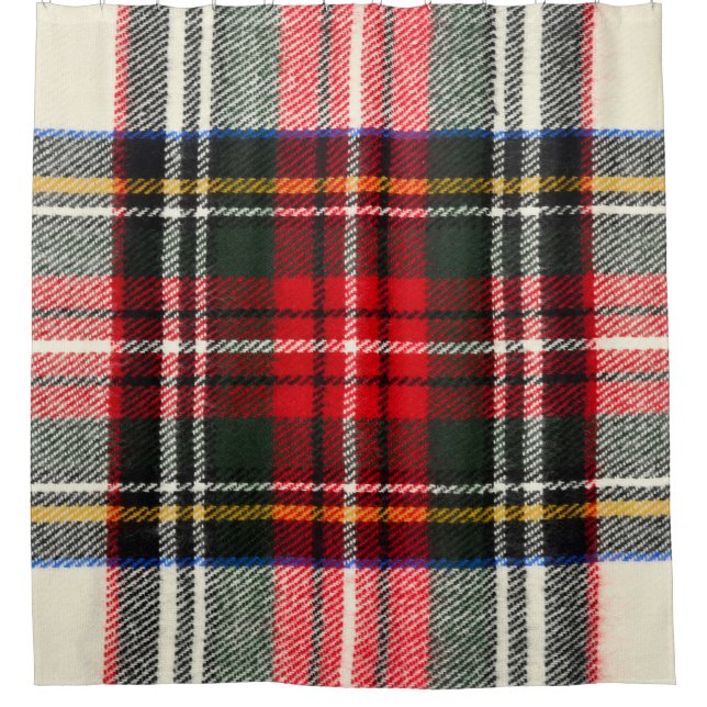 Scottish tartan pattern. Red and white wool plaid  (Front)