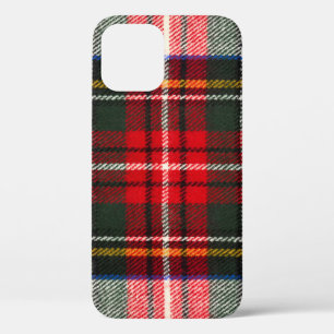 Scottish tartan pattern. Red and white wool plaid  iPhone 12 Case