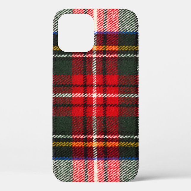 Scottish tartan pattern. Red and white wool plaid  Case-Mate iPhone Case (Back)