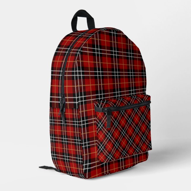 Scottish Tartan Plaid Printed Backpack (Back Corner Left)