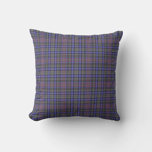 Scottish Tartan Plaid, purples and tans checks Throw Pillow (Front)