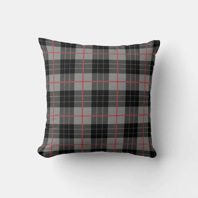 Scottish tartan plaid throw pillow (Front)