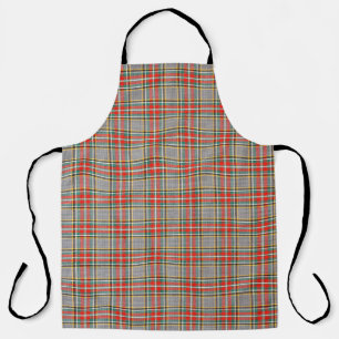 Scottish tartan: red-green-yellow pattern. apron