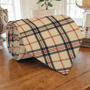 Scottish Tartan Tan Custom Necktie