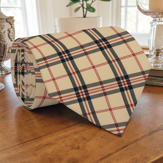 Scottish Tartan Tan Custom Necktie (Creator Uploaded)