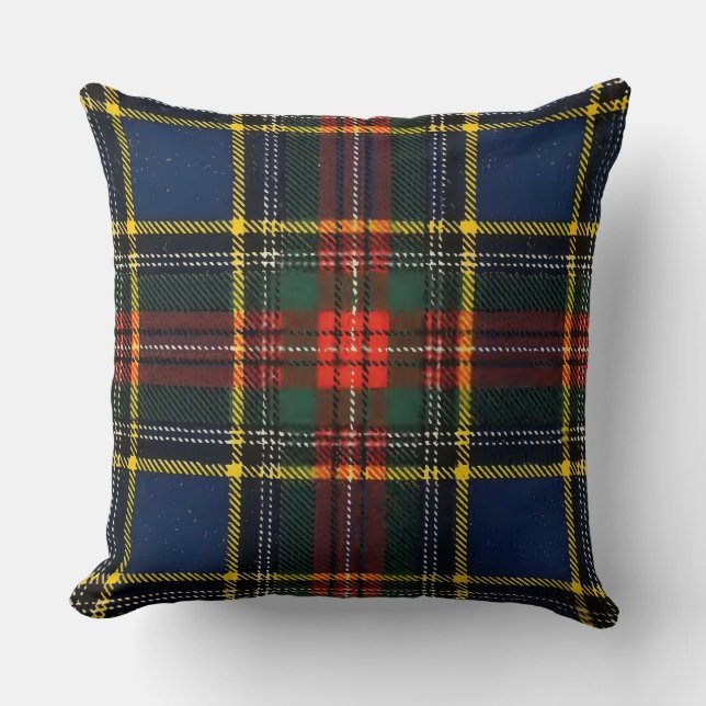 Scottish Tartan  Throw Pillow (Front)