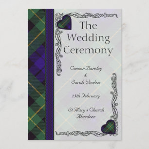 Scottish Tartan Wedding program - Barclay