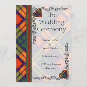 Scottish Tartan Wedding program - Buchanan