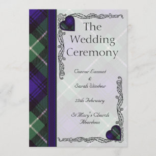Scottish Tartan Wedding program - Lamont