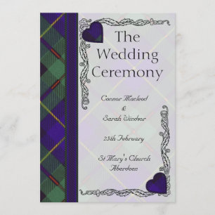 Scottish Tartan Wedding program Macleod of Harris