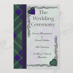Scottish Tartan Wedding program - Montgomerie