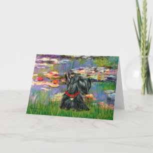 Scottish Terrier 12 - Lilies 2 Card