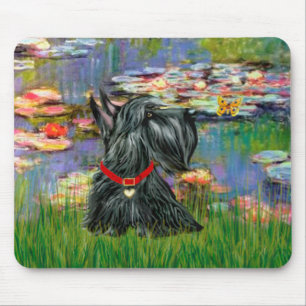 Scottish Terrier 12 - Lilies 2 Mouse Pad