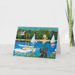 Scottish Terrier 12 - Sailboats Card