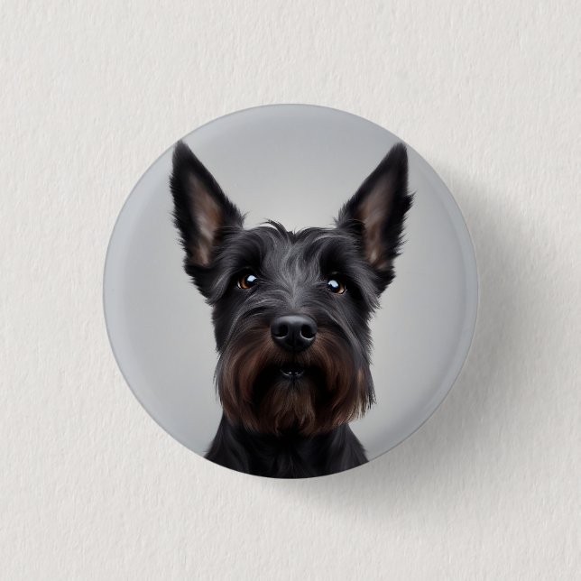 Scottish Terrier 1 Inch Round Button (Front)
