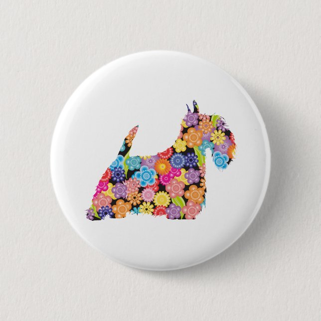 Scottish Terrier 2 Inch Round Button (Front)