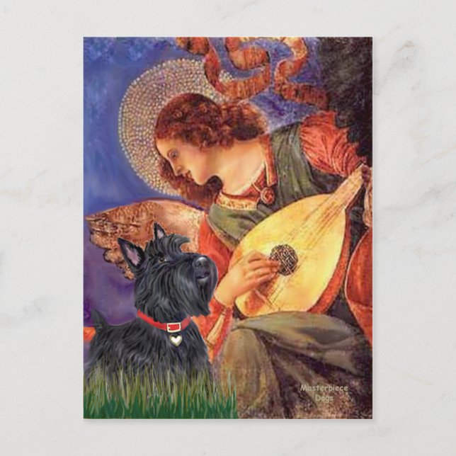 Scottish Terrier 6 - Mandolin Angel Postcard (Front)