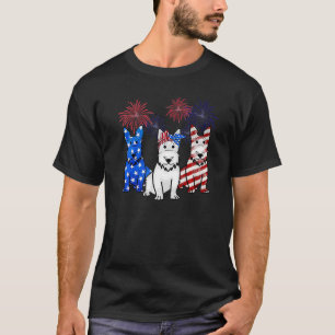 Scottish Terrier American Flag 4th Of July Indepen T-Shirt