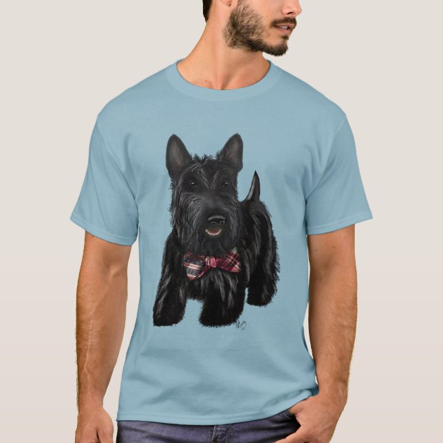 Scottish Terrier and Bow T-Shirt (Front)