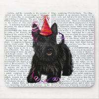Scottish Terrier and Party Hat