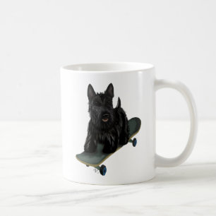 Scottish Terrier and Skateboard Coffee Mug