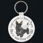 Scottish Terrier Angels Keychain<br><div class="desc">Angel Designs featuring our Scottie Angel ! They go on ahead to the Rainbow Bridge, but our Scotties are not idle! They get their special Angel Wings and watch over us very carefully until we can all be reunited! Do you have Scottie Angels? I do! Designs are available on clothing,...</div>