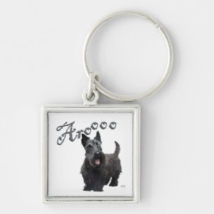 Scottish Terrier Aroooo! Keychain
