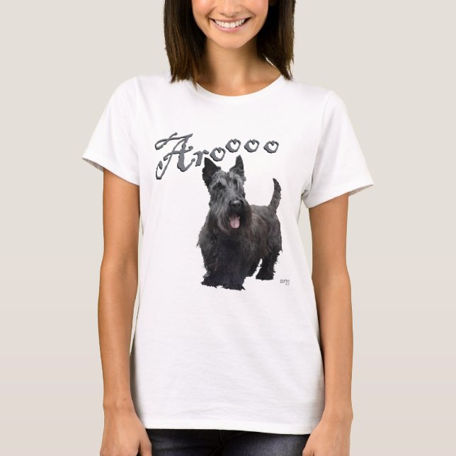 Scottish Terrier Aroooo! T-Shirt (Front)