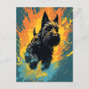 Scottish Terrier art Postcard